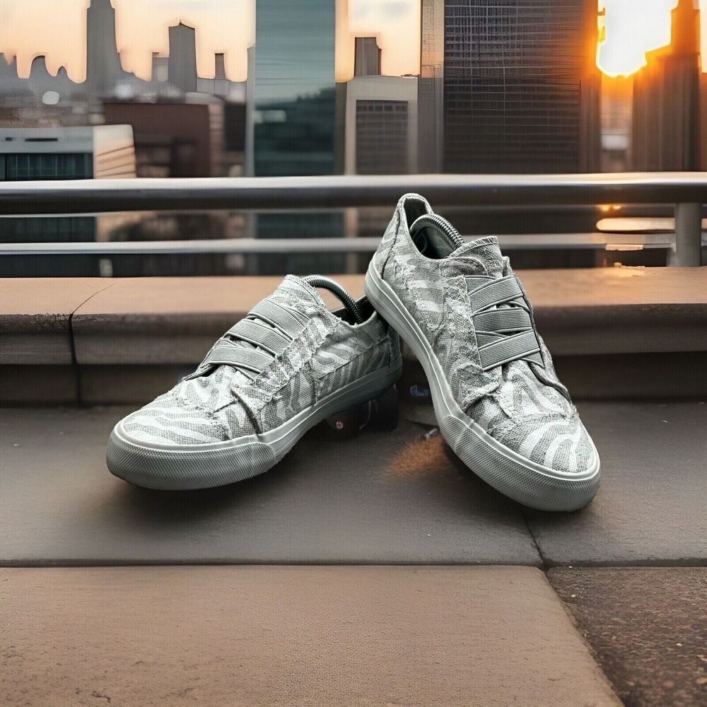 Jenn Ardor Women's Slip On Sneakers No Laces Elastic Low Top Zebra Size 7.5